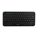 TECLADO MULTIDISPOSITIVO (HASTA 3)/ VORAGO / KBW-400, SLIM REGARGABLE TIPO C 2 BLUETOOTH WIRELESS NEGRO