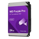 DISCO DURO INTERNO WD PURPLE PRO 24TB 3.5 ESCRITORIO SATA3 6GB/S 512MB 7200RPM 24X7 IA DVR NVR HASTA 64 CAMARAS  WD241PURP
