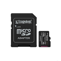 MEMORIA FLASH MICRO SD KINGSTON SDXC CANVAS SELECT PLUS 64GB 100MB/S UHS-I U1 V10 C/ADAPTADOR (SDCS3/64GB)