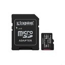 MEMORIA FLASH MICRO SD KINGSTON SDXC CANVAS SELECT PLUS 64GB 100MB/S UHS-I U1 V10 C/ADAPTADOR (SDCS3/64GB)