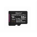 MEMORIA FLASH MICRO SD KINGSTON SDXC CANVAS SELECT PLUS 64GB 100MB/S UHS-I U1 V10 SIN/ADAPTADOR (SDCS3/64GBSP)