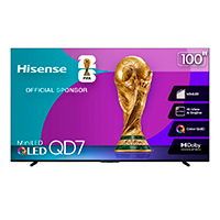 TELEVISION 100 PULGADAS QLED HISENSE 100QD7N SMART GOOGLE TV, UHD 4K, DOLBY VISION, DOLBY ATMOS, WIFI