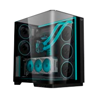 GABINETE GAMER BALAM RUSH TANK EXPERT CURVE 7800 / MEDIA TORRE / ATX/MICRO ATX- MINI ITX / VENTILADORES ARGB Y TIRAS LED / PANEL CURVO DE CRISTAL TEMPLADO / NEGRO / BR-941556