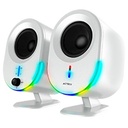 BOCINAS ACTECK DYNAMIC EXACT BS630 / PARA ESCRITORIO / INDICADOR DE LED / SONIDO ESTEREO / INALAMBRICA / BLUETOOTH 5.0 - AUX 3.5 MM - USB / 20 W / 60 HZ - 20 KHZ / BLANCO / AC-935876