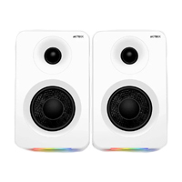 BOCINAS ACTECK DYNAMIC EXACT R BS700 / RCA - HDMI ARC - USB - BLUETOOTH 5.3 / 50 W / ILUMINACION RGB 7 MODOS / 6 HZ - 18 KHZ / 60 DB / SONIDO ENVOLVENTE Y POTENTE / BLANCO / AC-940825