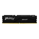 MEMORIA RAM KINGSTON DIMM DDR5 16GB 6800MT/S FURY BEAST BLACK EXPO CL34 288PIN 1.4V C/DISIPADOR DE CALOR P/PC/GAMER/ALTO RENDIMIENTO KF568C34BBE-16