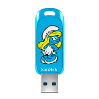 Memoria SanDisk 256GB USB 3.2 Smurfs Pitufina Lectura 130MB