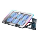 BASE ENFRIADORA ACTECK FROOST RAW BE630 / 15.6 PULG / 6 VENTILADORES / 2X USB 2.0 / AJUSTABLE 8 NIVELES / ILUMINACION 10 MODOS / POTENCIA ABSOLUTA / ALUMINIO / AC-940771