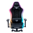SILLA GAMER BALAM RUSH LIGHTNING RUSH V2 / MAX 150 KG / SOPORTE LUMBAR Y CERVICAL / PISTON CLASE 4 / INLCINACION 135° / REPOSABRAZOS 3D / ILUMINACION LED / TACTOPIEL / NEGRO / BR-940566
