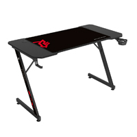 ESCRITORIO GAMER BALAM RUSH OLYMPUS SPOT MRX4000 / ERGONOMICO / MAX 100 KG / MOUSEPAD XXL / ANTIDESLIZANTE - ANTIRRAYAS / FIBRA DE CARBONO / PORTAVASO - GANCHO P AUDIFONOS / NEGRO / BR-941419