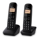 TELEFONO PANASONIC KX-TGB312MEB / TELEFONO DECT 6.0, BLOQUEO DE LLAMADAS, 2 AURICULARES INALAMBRICOS, 18HRS DE BATERIA, NEGRO