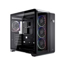 GABINETE GAMER BALAM RUSH TANK EXPERT CURVE 7400 / MEDIA TORRE / ATX - M-ATX - ITX / CRISTAL TEMPLADO / PANTALLA DE MONITOREO / SOPORTE PARA ENFRIAMIENTO / ILUMINACION ARGB / NEGRO / BR-941594
