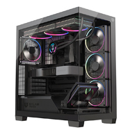 GABINETE GAMER BALAM RUSH TANK POLAR 7900 / MEDIA TORRE / ATX - M-ATX - ITX / VENTILADORES INCLUIDOS / CRISTAL TEMPLADO / SOPORTE PARA ENFRIAMIENTO LIQUIDO / ILUMINACION ARGB / NEGRO / BR-941471