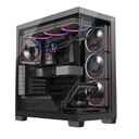 GABINETE GAMER BALAM RUSH TANK POLAR 7900 / MEDIA TORRE / ATX - M-ATX - ITX / VENTILADORES INCLUIDOS / CRISTAL TEMPLADO / SOPORTE PARA ENFRIAMIENTO LIQUIDO / ILUMINACION ARGB / NEGRO / BR-941471