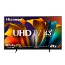 TELEVISION LED HISENSE 43 PULGADAS 43A6NV SMART VIDAA, UHD 4K, DOLBY VISION , HDR10, DTS VIRTUAL X