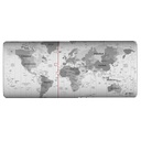 MOUSE PAD XL ACTECK FLOW WORLD MT494W / TELA + GOMA / DISEÑO MUNDO / ALTA RESISTENCIA / ANTIDESTIZANTE / GRIS /AC-941044