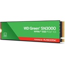 UNIDAD DE ESTADO SOLIDO SSD INTERNO WD GREEN SN3000 500GB M.2 2280 NVME PCIE GEN4 X4 LECT.5000MBS ESCRIT.4100MBS PC LAPTOP MINIPC WDS500G4G0E-00CPS0