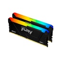 MEMORIA RAM KINGSTON DIMM DDR4 16GB 2X8GB 3200MT/S FURY BEAST BLACK RGB XMP CL16 288PIN 1.35V C/DISIPADOR DE CALOR P/PC/GAMER/ALTO RENDIMIENTO KIT 2 KF432C16BB2AK2/16