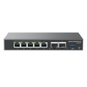 ROUTER GRANDSTREAM GCC6010 / DISPOSITIVO 4 EN 1, CONMUTADOR IP, FIREWALL, RUTEADOR VPN, SWITCH GIGABIT DE 5 PUERTOS, 4XPOE, 2XSFP