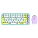 KIT ACTECK CREATOR CHIC K-COLORS MK480 / TECLADO Y MOUSE / INALAMBRICO - MULTIMEDIA / 85 TECLAS / OPTICO / 800 DPI / 4 BOTONES + SCROLL / WIN + MAC / ESPAÑOL / DONGLE USB / TIFFANY / AC-940238