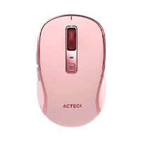 MOUSE ACTECK OPTIMIZE TRIP PRO MI580 / INALAMBRICO / 1600 DPI AJUSTABLE / 6 BOTONES SCROLL / RECARGABLE / DUAL DONGLE USB 2.4 GHZ 2 BLUETOOTH / WIN MAC ANDROID / ROSA / AC-939614