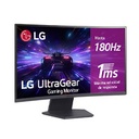 MONITOR PC LG 27GS60QC-B GAMING ULTRAGEAR 27 CURVO QHD, AMD FREE SYNC, 180HZ, PANEL VA, ASPECTO 16:9, 2560X1440, TR 1MS, 3000:1, CURVATURA 1000R, HDMI, DISPLAYPORT, HDR10, MONTAJE PARED 100X100 MM.