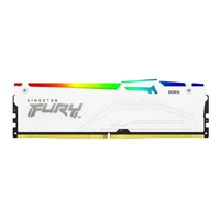 MEMORIA RAM KINGSTON DIMM DDR5 32GB 2X16GB 6000MT/S FURY BEAST WHITE EXPO RGB CL30 288PIN 1.4V C/DISIPADOR DE CALOR P/PC/GAMER/ALTO RENDIMIENTO KIT 2 KF560C30BWEAK2-32