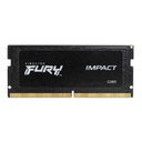 MEMORIA RAM KINGSTON SODIMM DDR5 8GB 4800MT/S FURY IMPACT BLACK CL38 262PIN 1.1V C/DIFUSOR DE CALOR P/LAPTOP KF548S38IB-8