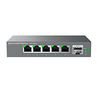 SWITCH GRANDSTREAM GWN7700M/ SWITCHES DE RED MULTI-GIGABIT DE 2.5G NO ADMINISTRABLE / 5 PUERTOS RJ45 DE 100/1000/2500MBPS / 1 PUERTO DE FIBRA SFP