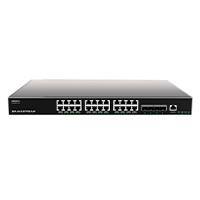 SWITCH GRANDSTREAM GWN7813/ SWITCH CAPA 3 ADMINISTRABLE / 24 PUERTOS 10/100/1000 MBPS 4 PUERTOS SFP DE 10 GIGABITS / COMPATIBLE CON GWN CLOUD.