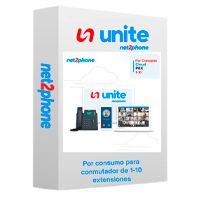 EXTENSION POR CONSUMO - NET2PHONE - PARA CONMUTADOR TELEFONICO EN LA NUBE UNITE DE 1 A 10 USUARIOS - LICENCIA POR USUARIO - RENTA MENSUAL MAS CONSUMO - ENTREGA ELECTRONICA
