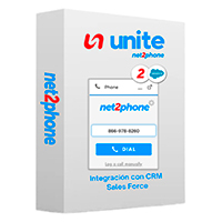 INTEGRACION A SALESFORCE - NET2PHONE - PARA CONMUTADOR TELEFONICO UNITE - LICENCIA DE 1 USUARIO - RENTA MENSUAL - ENTREGA ELECTRONICA