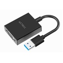 ADAPTADOR ACTECK SHIFT PLUS AV410 / VIDEO USB 3.0 / USB A VGA / MACHO A HEMBRA / NEGRO / AC-937108