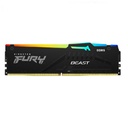 MEMORIA RAM KINGSTON DIMM DDR5 16GB 6000MT/S FURY BEAST BLACK EXPO RGB CL36 288PIN 1.35V C/DISIPADOR DE CALOR P/PC/GAMER/ALTO RENDIMIENTO KF560C36BBE2A-16