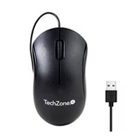 MOUSE ALAMBRICO TECHZONE TZACMOA01 1200 DPI  1.5 MTRS NEGRO
