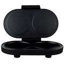 PARRILLA PARA HOTCAKES MIRATI / 1000W / DOBLE PARILLA / ANTIADHERENTE / NEGRO