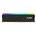 MEMORIA XPG SPECTRIX D35G UDIMM DDR4 8GB PC4-25600 3200MHZ CL16 288PIN 1.35V RGB CON DISIPADOR PC/GAMER COLOR NEGRO AX4U32008G16A-SBKD35G