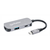 DOCKING,MANHATTAN,190299, USB-C  3 PTOS, HDMI 4K@60HZ, USB-C