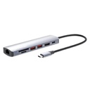 ESTACIÓN DOCKING, MANHATTAN, 153966, USB-C CON LECTOR DE TARJETAS, 7 EN 1