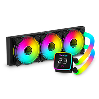 ENFRIAMIENTO LIQUIDO OCELOT GAMING OEL360 / 360MM / ARGB / 70 CFM / 1800 RPM / 32 DB / INTEL Y AMD / COLOR NEGRO