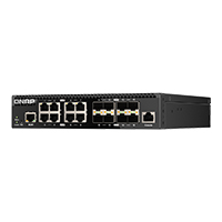 SWITCH QNAP QSW-M3216R-8S8T-US, 16 PUERTOS / 8 10GBESFP+ / 8 10GBE BASE-T(RJ45) / 1 PUERTO DE GESTION GBE RJ45 /ADMINISTRACION WEB CAPA 2