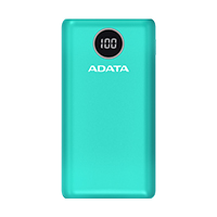 BATERIA DE RESPALDO ADATA POWER BANK P10000QCD 10000MAH/2 USB A/ 1 USB C/INDICADOR DE CARGA DIGITAL COLOR VERDE (AP10000QCD-GGT-CGN)
