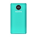 BATERIA DE RESPALDO ADATA POWER BANK P10000QCD 10000MAH/2 USB A/ 1 USB C/INDICADOR DE CARGA DIGITAL COLOR VERDE (AP10000QCD-GGT-CGN)