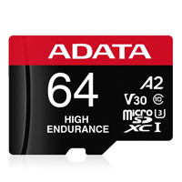 MEMORIA ADATA MICRO SDXC/SDHC 64GB UHS-I VIDEOVIGILANCIA 24/7 100MB/80MB 4K CLASE 10 U3 V30 A2 C/ADAPTADOR AUSDX64GUI3V30SHA2-RA1