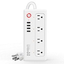MULTICONTACTO INTELIGENTE MIRATI 4 SOCKETS/4USB/LED INDICADOR/WIFI 2.4 GHZ/100 - 240 V/1800 W/ BLANCO
