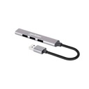HUB USB,MANHATTAN,168427, V2.0  3 PTOS Y V3.0 1 PTO, ALUMINIO GRIS ESPACIAL