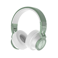 AUDIFONOS BACKDROP INALAMBRICOS DE DIADEMA BLUETOOTH - ALAMBRICOS COLOR BLANCO CON VERDE
