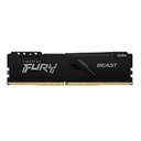 MEMORIA RAM KINGSTON DIMM DDR4 32GB 3600MT/S FURY BEAST BLACK XMP CL18 288PIN 1.35V C/DISIPADOR DE CALOR P/PC/GAMER/ALTO RENDIMIENTO KF436C18BB/32
