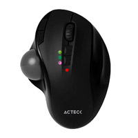 MOUSE ACTECK VIRTUOS ART MI790 / INALAMBRICO / DUAL BLUETOOTH USB / 2400 DPI AJUSTABLE / TRACKBALL / 7 BOTONES SCROLL / RECARGABLE / NEGRO / AC-936309