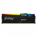 MEMORIA RAM KINGSTON DIMM DDR5 32GB 4800MT/S FURY BEAST BLACK RGB CL38 288PIN 1.1V C/DISIPADOR DE CALOR P/PC/GAMER/ALTO RENDIMIENTO (KF548C38BBA-32)